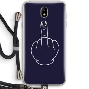 CaseCompany F**k U: Samsung Galaxy J7 (2017) Transparant Hoesje met koord