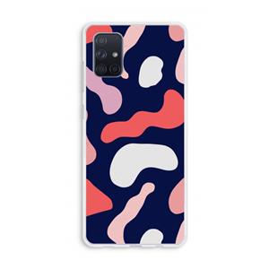 CaseCompany Memphis Shapes Pink: Galaxy A71 Transparant Hoesje