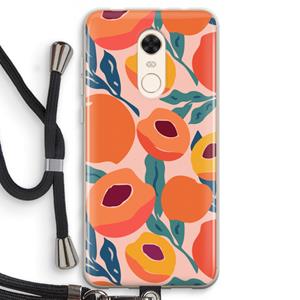 CaseCompany Perzik: Xiaomi Redmi 5 Transparant Hoesje met koord