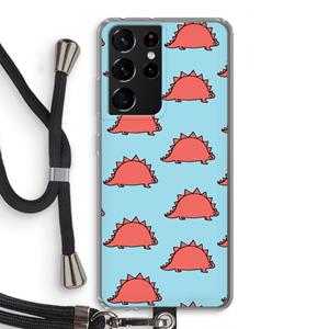 CaseCompany Dinosawrr: Samsung Galaxy S21 Ultra Transparant Hoesje met koord
