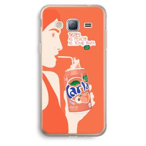 CaseCompany Peach please!: Samsung Galaxy J3 (2016) Transparant Hoesje