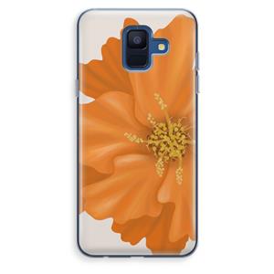 CaseCompany Orange Ellila flower: Samsung Galaxy A6 (2018) Transparant Hoesje