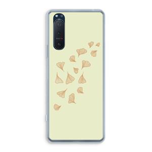 CaseCompany Falling Leaves: Sony Xperia 5 II Transparant Hoesje