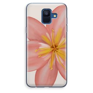 CaseCompany Pink Ellila Flower: Samsung Galaxy A6 (2018) Transparant Hoesje