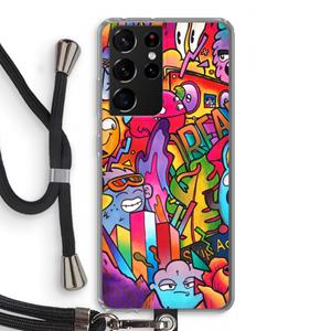 CaseCompany Dreams: Samsung Galaxy S21 Ultra Transparant Hoesje met koord