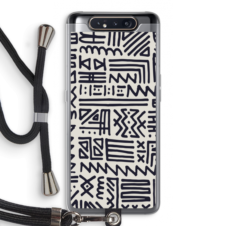 CaseCompany Marrakech print: Samsung Galaxy A80 Transparant Hoesje met koord