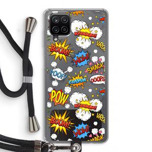 CaseCompany Pow Smack: Samsung Galaxy A12 Transparant Hoesje met koord