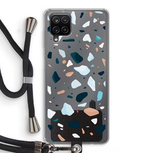 CaseCompany Terrazzo N°13: Samsung Galaxy A12 Transparant Hoesje met koord