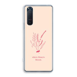 CaseCompany Where flowers bloom: Sony Xperia 5 II Transparant Hoesje