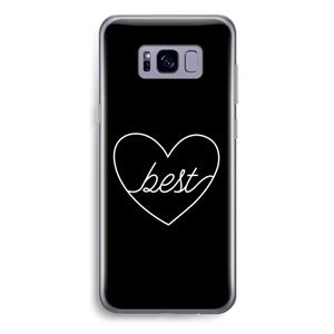 CaseCompany Best heart black: Samsung Galaxy S8 Plus Transparant Hoesje