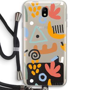 CaseCompany Abstract: Samsung Galaxy J7 (2017) Transparant Hoesje met koord