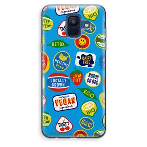 CaseCompany Fruitsticker: Samsung Galaxy A6 (2018) Transparant Hoesje