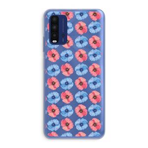 CaseCompany Klaproosjes: Xiaomi Redmi 9T Transparant Hoesje