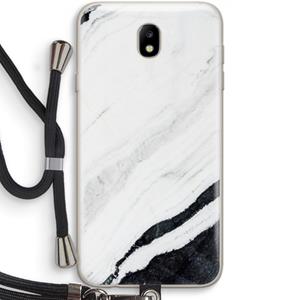 CaseCompany Elegante marmer: Samsung Galaxy J7 (2017) Transparant Hoesje met koord