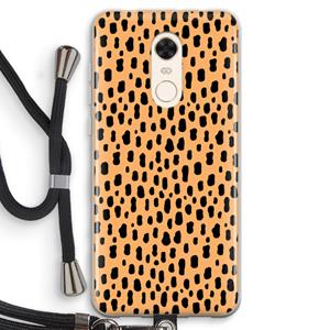 CaseCompany Panter: Xiaomi Redmi 5 Transparant Hoesje met koord