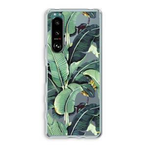 CaseCompany Bananenbladeren: Sony Xperia 5 III Transparant Hoesje