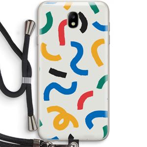 CaseCompany Illustratieve pop 2: Samsung Galaxy J7 (2017) Transparant Hoesje met koord