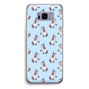 CaseCompany Eenhoorns overal: Samsung Galaxy S8 Plus Transparant Hoesje