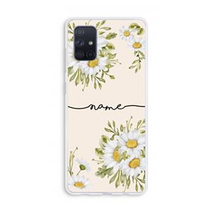 CaseCompany Daisies: Galaxy A71 Transparant Hoesje