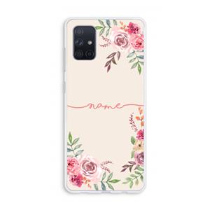 CaseCompany Rozen: Galaxy A71 Transparant Hoesje