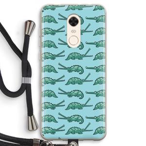 CaseCompany Kroko: Xiaomi Redmi 5 Transparant Hoesje met koord