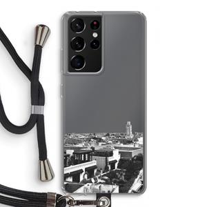 CaseCompany Marrakech Skyline : Samsung Galaxy S21 Ultra Transparant Hoesje met koord