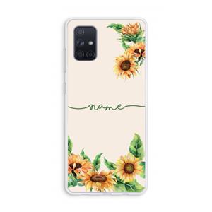 CaseCompany Zonnebloemen: Galaxy A71 Transparant Hoesje