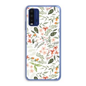 CaseCompany Sweet little flowers: Xiaomi Redmi 9T Transparant Hoesje