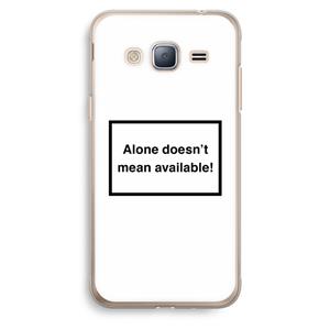 CaseCompany Alone: Samsung Galaxy J3 (2016) Transparant Hoesje