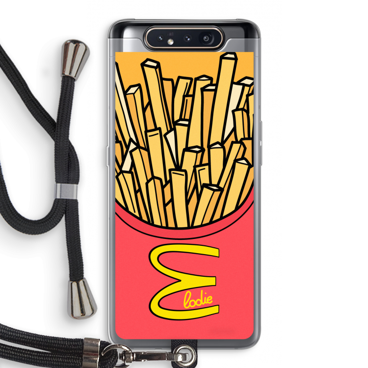 CaseCompany McElodie: Samsung Galaxy A80 Transparant Hoesje met koord