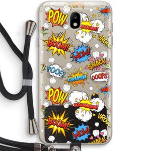 CaseCompany Pow Smack: Samsung Galaxy J7 (2017) Transparant Hoesje met koord