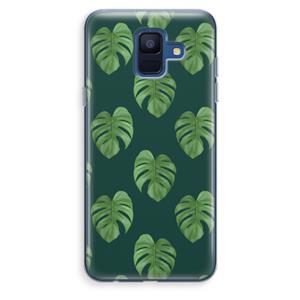 CaseCompany Monstera leaves: Samsung Galaxy A6 (2018) Transparant Hoesje