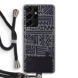 CaseCompany Marrakech print: Samsung Galaxy S21 Ultra Transparant Hoesje met koord