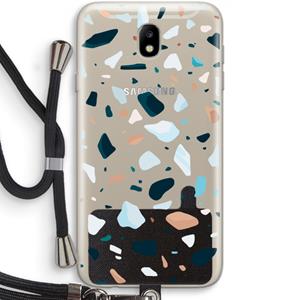 CaseCompany Terrazzo N°13: Samsung Galaxy J7 (2017) Transparant Hoesje met koord