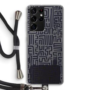 CaseCompany Moroccan Print: Samsung Galaxy S21 Ultra Transparant Hoesje met koord