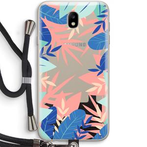 CaseCompany Tropisch: Samsung Galaxy J7 (2017) Transparant Hoesje met koord