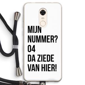 CaseCompany Da ziede van hier: Xiaomi Redmi 5 Transparant Hoesje met koord