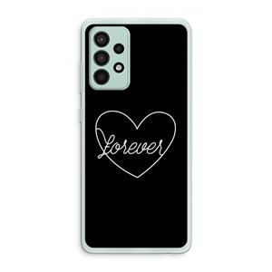 CaseCompany Forever heart black: Samsung Galaxy A52s 5G Transparant Hoesje