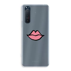 CaseCompany Kusje: Sony Xperia 5 II Transparant Hoesje