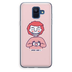 CaseCompany Hartje: Samsung Galaxy A6 (2018) Transparant Hoesje