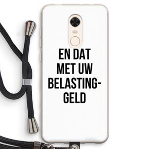 CaseCompany Belastinggeld: Xiaomi Redmi 5 Transparant Hoesje met koord
