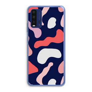 CaseCompany Memphis Shapes Pink: Xiaomi Redmi 9T Transparant Hoesje