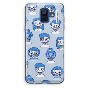 CaseCompany Gezichtjes: Samsung Galaxy A6 (2018) Transparant Hoesje