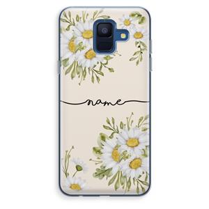 CaseCompany Daisies: Samsung Galaxy A6 (2018) Transparant Hoesje