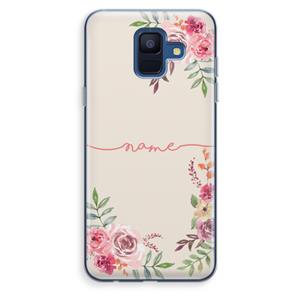 CaseCompany Rozen: Samsung Galaxy A6 (2018) Transparant Hoesje