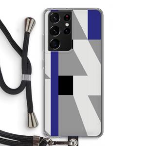 CaseCompany Gestalte 2: Samsung Galaxy S21 Ultra Transparant Hoesje met koord