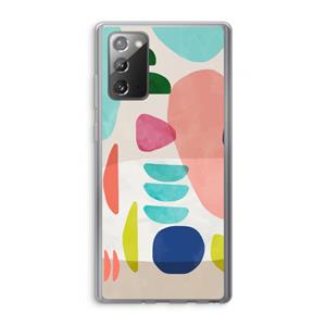 CaseCompany Bold Rounded Shapes: Samsung Galaxy Note 20 / Note 20 5G Transparant Hoesje