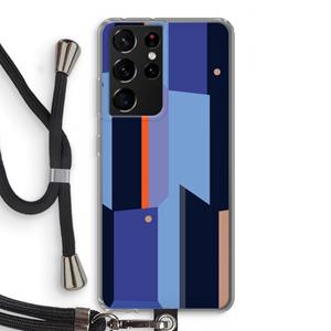 CaseCompany Gestalte 3: Samsung Galaxy S21 Ultra Transparant Hoesje met koord