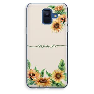 CaseCompany Zonnebloemen: Samsung Galaxy A6 (2018) Transparant Hoesje