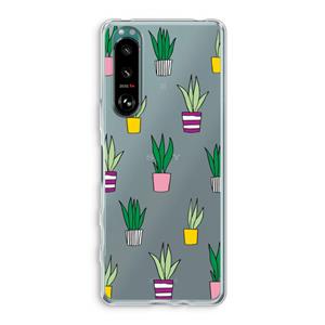CaseCompany Sanseveria: Sony Xperia 5 III Transparant Hoesje